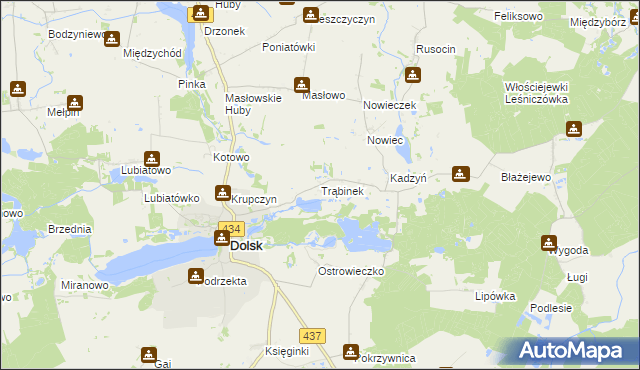 mapa Trąbinek, Trąbinek na mapie Targeo