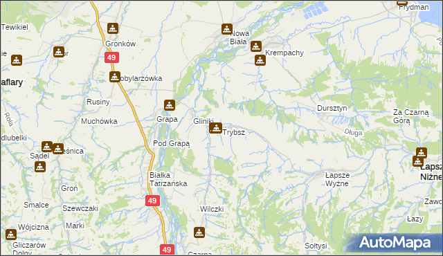 mapa Trybsz, Trybsz na mapie Targeo