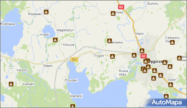 mapa Trygort, Trygort na mapie Targeo