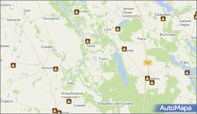 mapa Trzcin, Trzcin na mapie Targeo