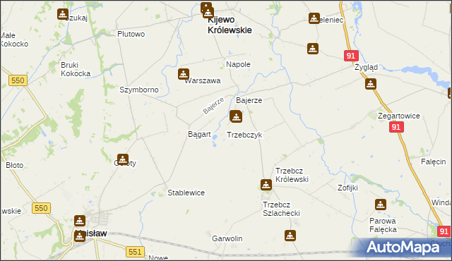 mapa Trzebczyk, Trzebczyk na mapie Targeo