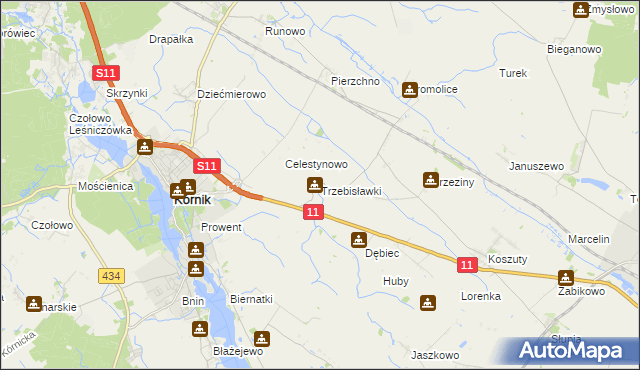 mapa Trzebisławki, Trzebisławki na mapie Targeo