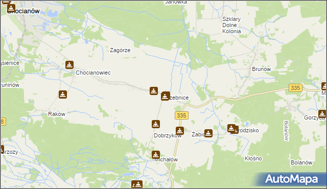 mapa Trzebnice, Trzebnice na mapie Targeo