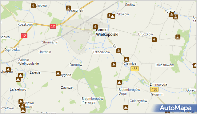 mapa Trzecianów-Osiedle, Trzecianów-Osiedle na mapie Targeo