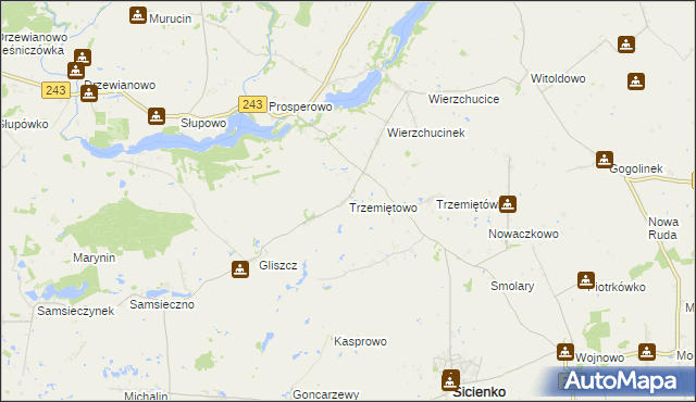 mapa Trzemiętowo, Trzemiętowo na mapie Targeo