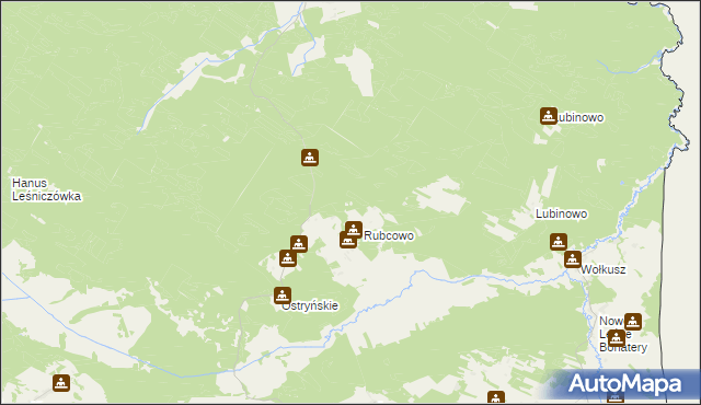 mapa Trzy Kopce gmina Płaska, Trzy Kopce gmina Płaska na mapie Targeo