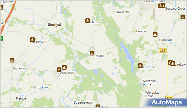 mapa Trzynik, Trzynik na mapie Targeo