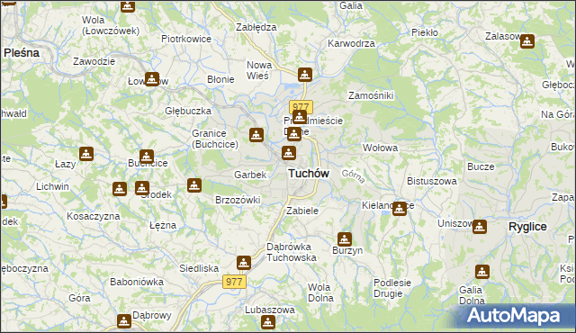 mapa Tuchów, Tuchów na mapie Targeo