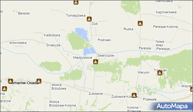 mapa Tuczapy gmina Komarów-Osada, Tuczapy gmina Komarów-Osada na mapie Targeo