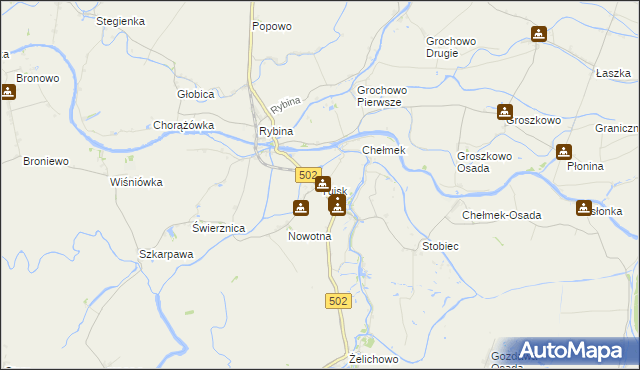 mapa Tujsk, Tujsk na mapie Targeo