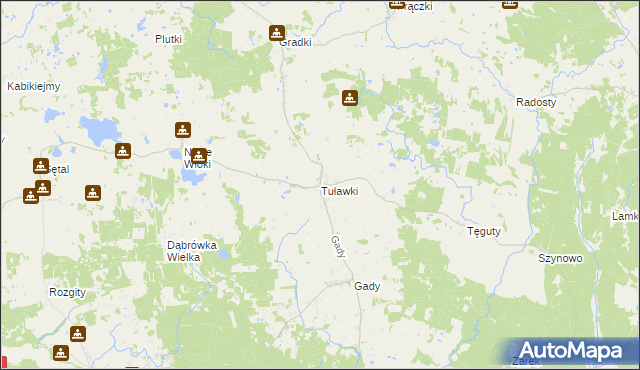 mapa Tuławki, Tuławki na mapie Targeo