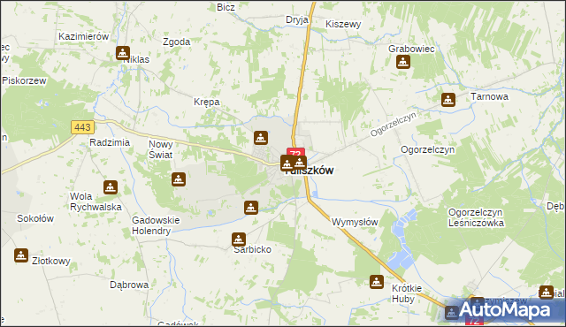 mapa Tuliszków, Tuliszków na mapie Targeo