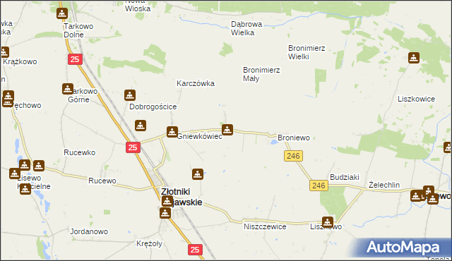 mapa Tupadły gmina Złotniki Kujawskie, Tupadły gmina Złotniki Kujawskie na mapie Targeo