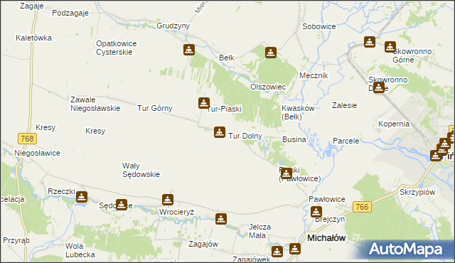 mapa Tur Dolny, Tur Dolny na mapie Targeo