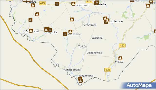 mapa Turków, Turków na mapie Targeo