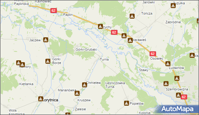 mapa Turna, Turna na mapie Targeo