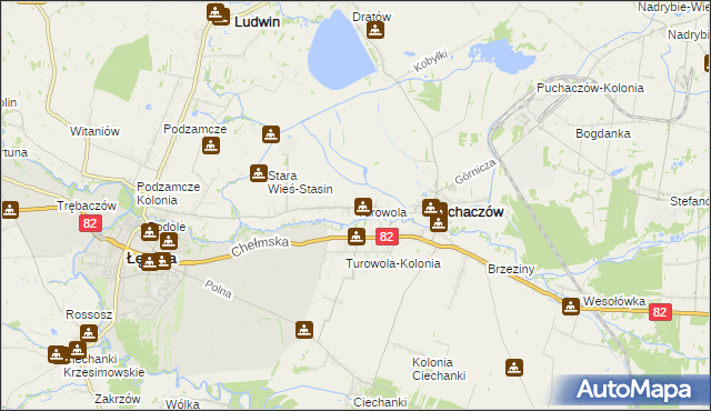 mapa Turowola, Turowola na mapie Targeo