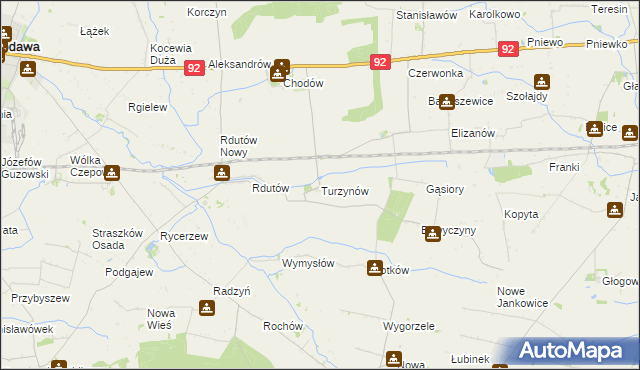 mapa Turzynów, Turzynów na mapie Targeo