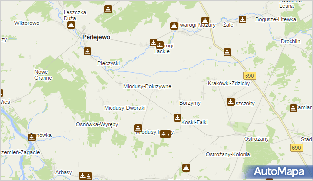 mapa Twarogi-Trąbnica, Twarogi-Trąbnica na mapie Targeo