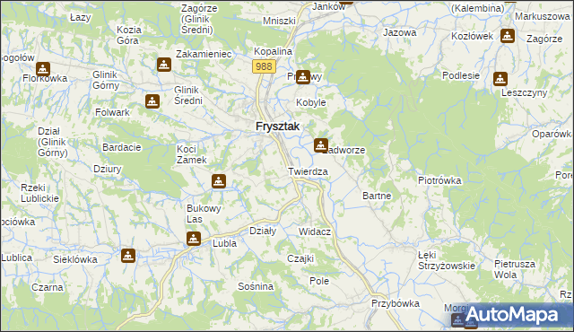 mapa Twierdza, Twierdza na mapie Targeo