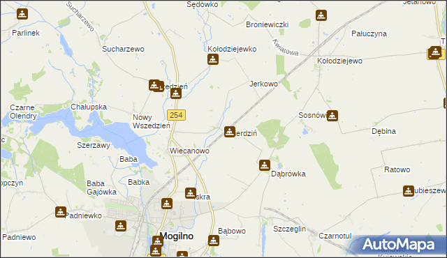 mapa Twierdziń, Twierdziń na mapie Targeo