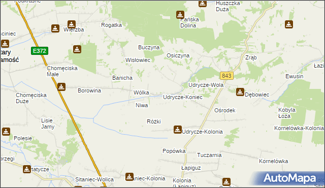 mapa Udrycze-Koniec, Udrycze-Koniec na mapie Targeo