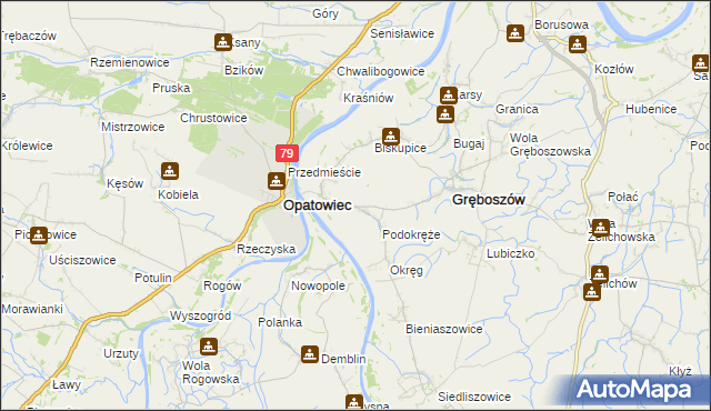 mapa Ujście Jezuickie, Ujście Jezuickie na mapie Targeo