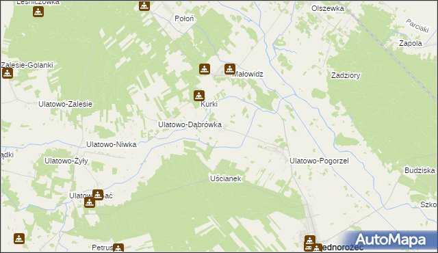 mapa Ulatowo-Słabogóra, Ulatowo-Słabogóra na mapie Targeo