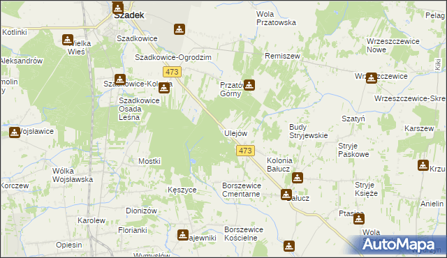 mapa Ulejów, Ulejów na mapie Targeo