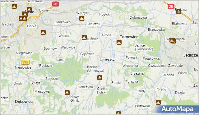 mapa Umieszcz, Umieszcz na mapie Targeo