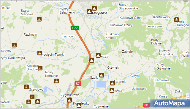 mapa Unierzyż, Unierzyż na mapie Targeo