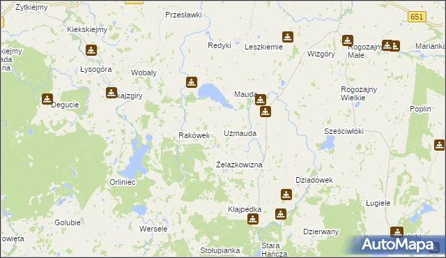 mapa Użmauda, Użmauda na mapie Targeo