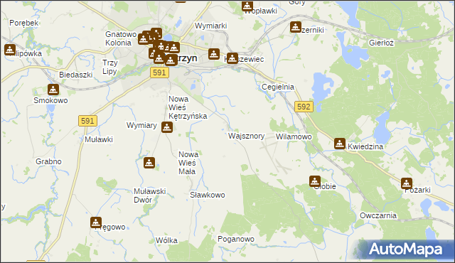 mapa Wajsznory, Wajsznory na mapie Targeo