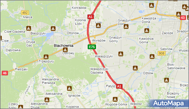 mapa Walaszczyki, Walaszczyki na mapie Targeo