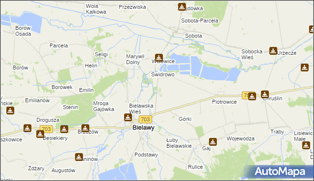 mapa Walewice Osada, Walewice Osada na mapie Targeo