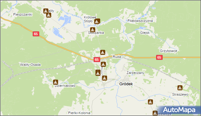mapa Waliły-Stacja, Waliły-Stacja na mapie Targeo