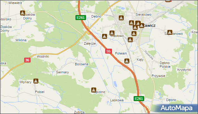 mapa Warszewko, Warszewko na mapie Targeo