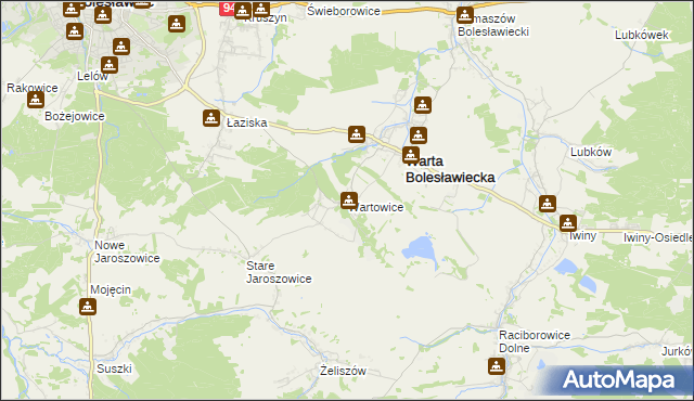 mapa Wartowice, Wartowice na mapie Targeo