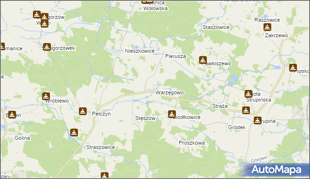 mapa Warzęgowo, Warzęgowo na mapie Targeo