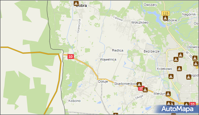 mapa Wąwelnica, Wąwelnica na mapie Targeo