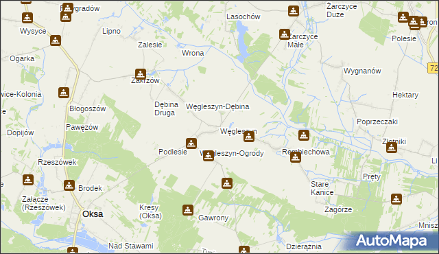 mapa Węgleszyn, Węgleszyn na mapie Targeo