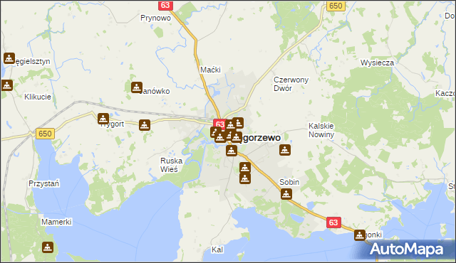 mapa Węgorzewo, Węgorzewo na mapie Targeo