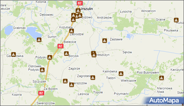 mapa Wereszczyn, Wereszczyn na mapie Targeo