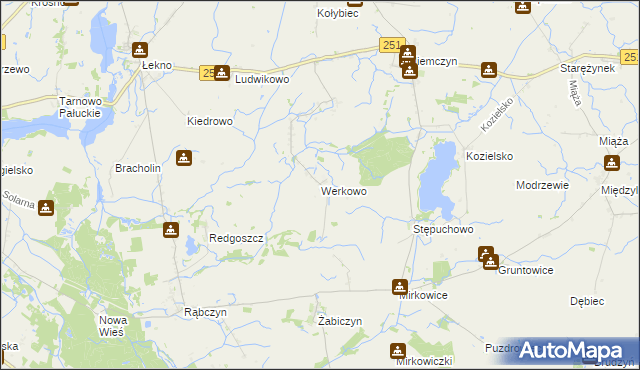 mapa Werkowo, Werkowo na mapie Targeo