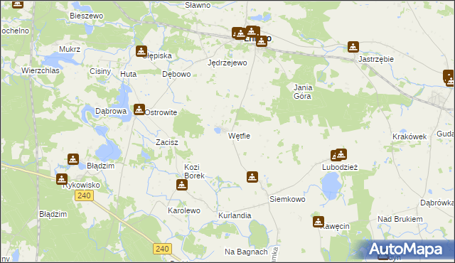 mapa Wętfie, Wętfie na mapie Targeo