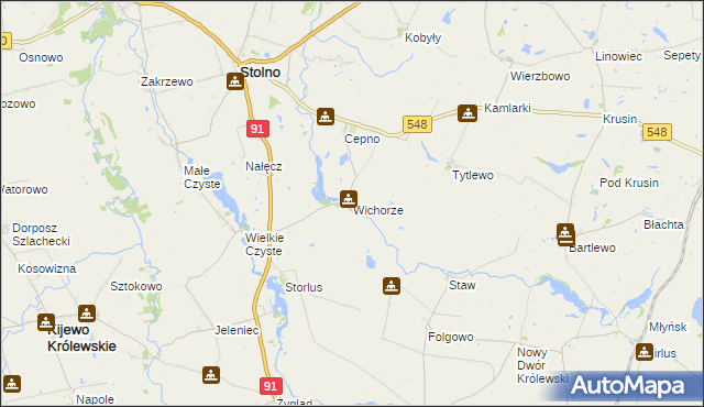 mapa Wichorze, Wichorze na mapie Targeo