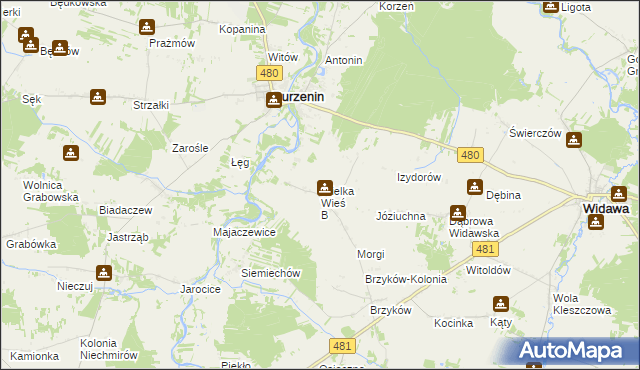 mapa Wielka Wieś B, Wielka Wieś B na mapie Targeo