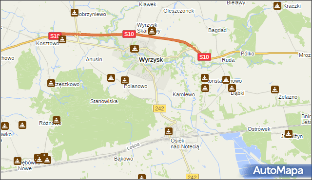 mapa Wiernowo, Wiernowo na mapie Targeo