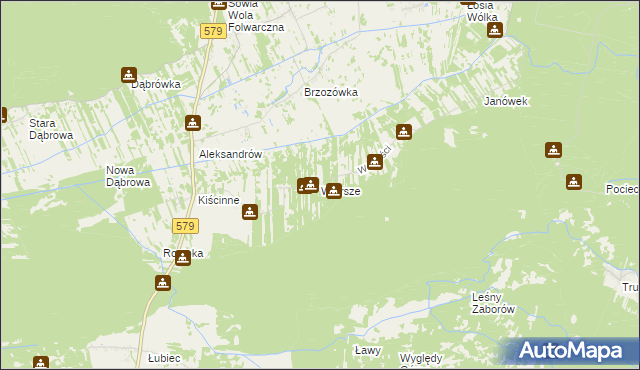 mapa Wiersze, Wiersze na mapie Targeo