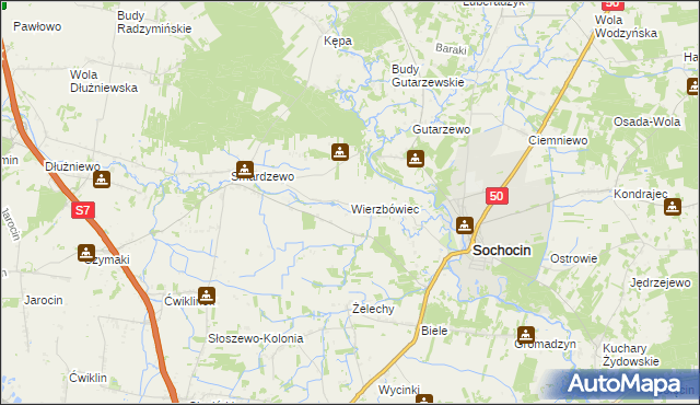 mapa Wierzbówiec, Wierzbówiec na mapie Targeo